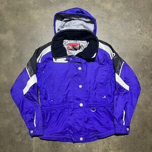 Vintage 90s Marker Purple Hooded Winter Ski Jacket